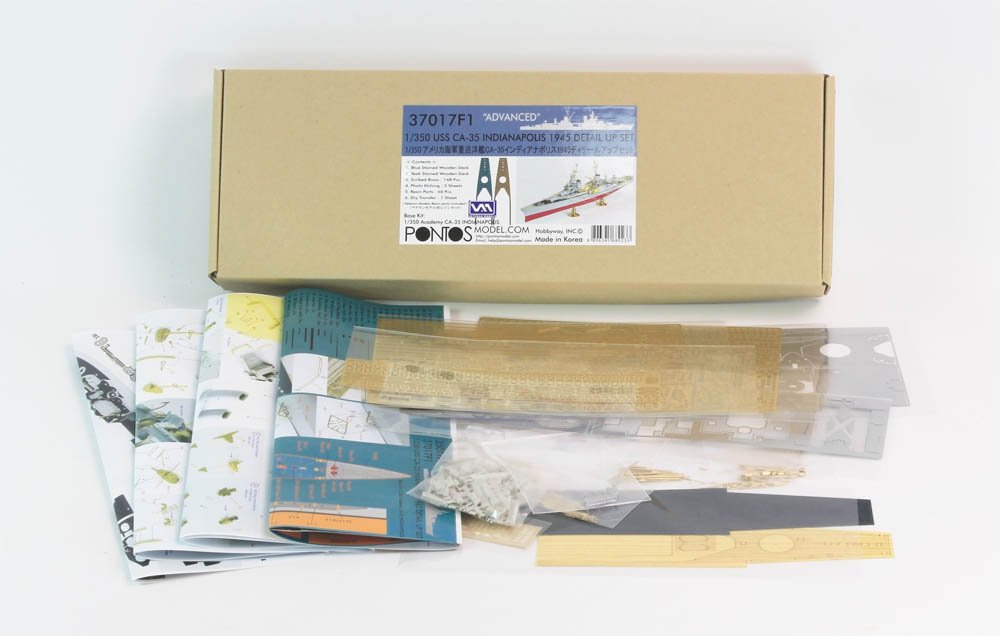 Pontos 37017F1 USS CA-35 Indianapolis 1945 Detail Up Set ADVANCED 1/350 – immagine 12