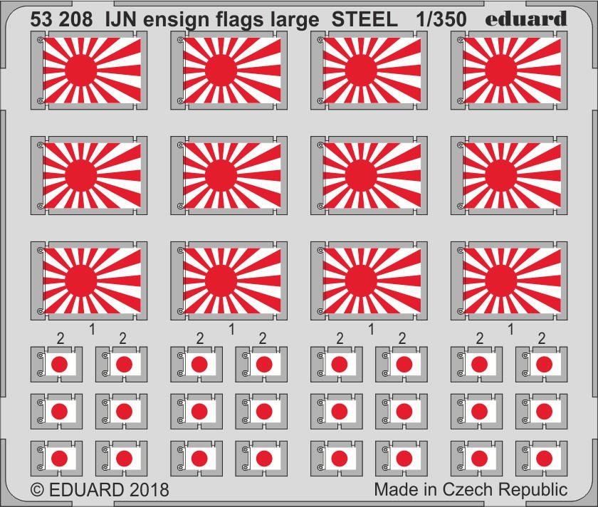 Eduard 53208 IJN ensign flags large STEEL 1/350