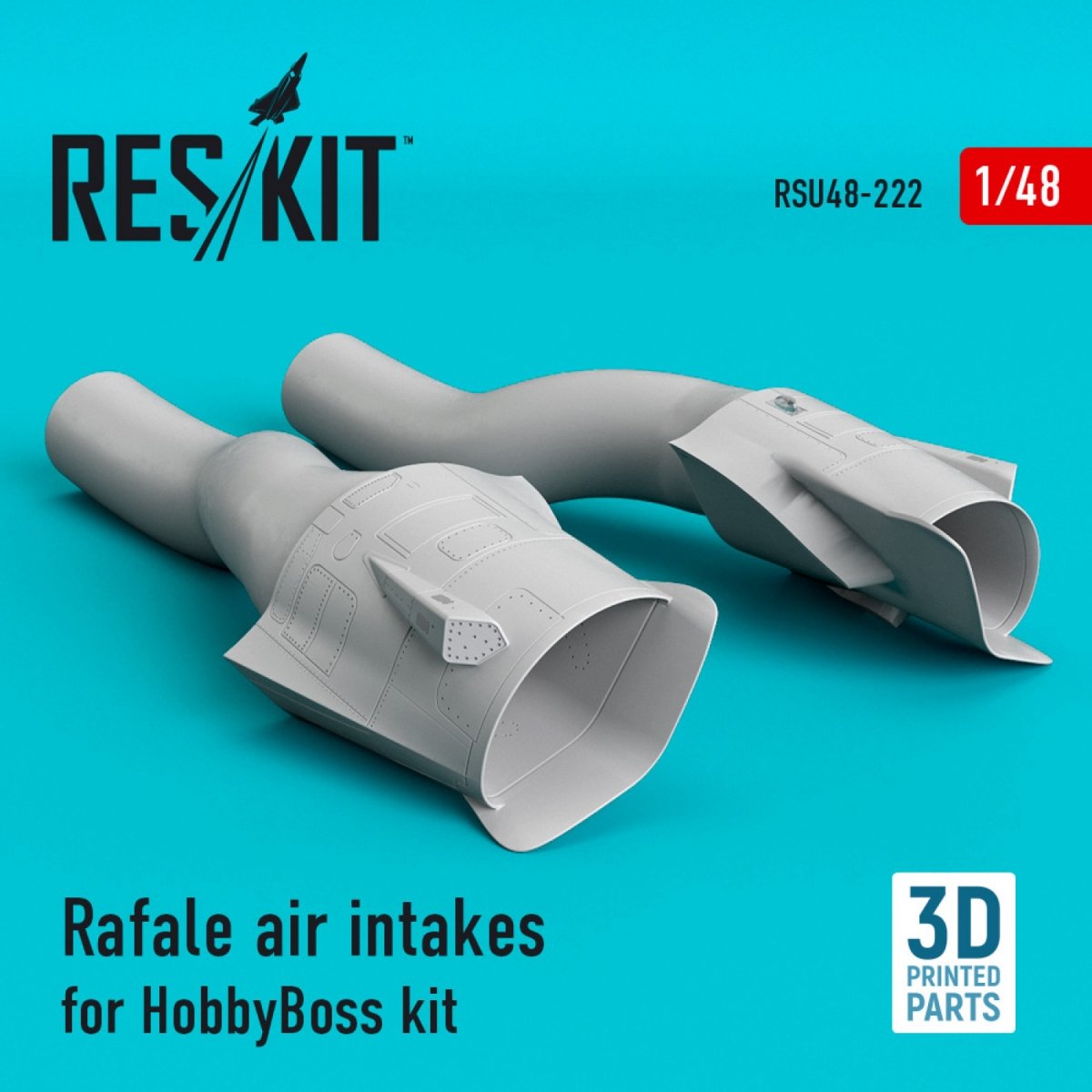 RESKIT RSU48-0222 PRISES D&amp;#39;AIR RAFALE POUR KIT HOBBYBOSS (IMPRESSION 3D) 1/48