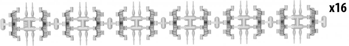 MiniArt 37050 T-55 RMSh WORKABLE TRACK LINKS. EARLY TYPE 1/35 – immagine 3