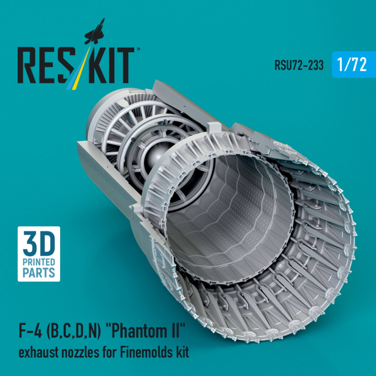 RESKIT RSU72-0233 F-4 (B, C, D, N) &amp;quot;Phantom II&amp;quot; exhaust nozzles for Finemolds kit (3D Printed) 1/72 – imagen 2