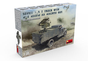 MiniArt 35186 SOVIET 1,5 t. TRUCK w/ M-4 Maxim AA Machine Gun 1/35 – zdjęcie 2