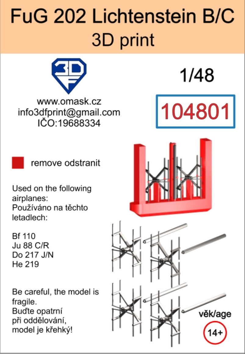 Omask 104801 FuG 202 Lichtenstein B/C (3D print) 1/48 – immagine 2
