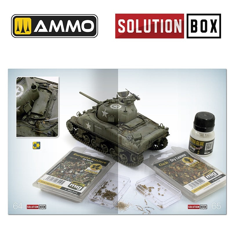 Ammo of Mig 6528 SOLUTION BOOK 22 - How to Paint WWII USA ETO Vehicles (Multilingual Book) – immagine 4