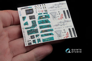 Quinta Studio QD48028 MiG-31BM 3D-Printed &amp;amp; coloured Interior on decal paper (for AMK kit) 1/48 – immagine 4