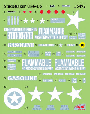 ICM 35492 Studebaker US6-U5 WWII US Gasoline Tank Truk 1/35 – immagine 6