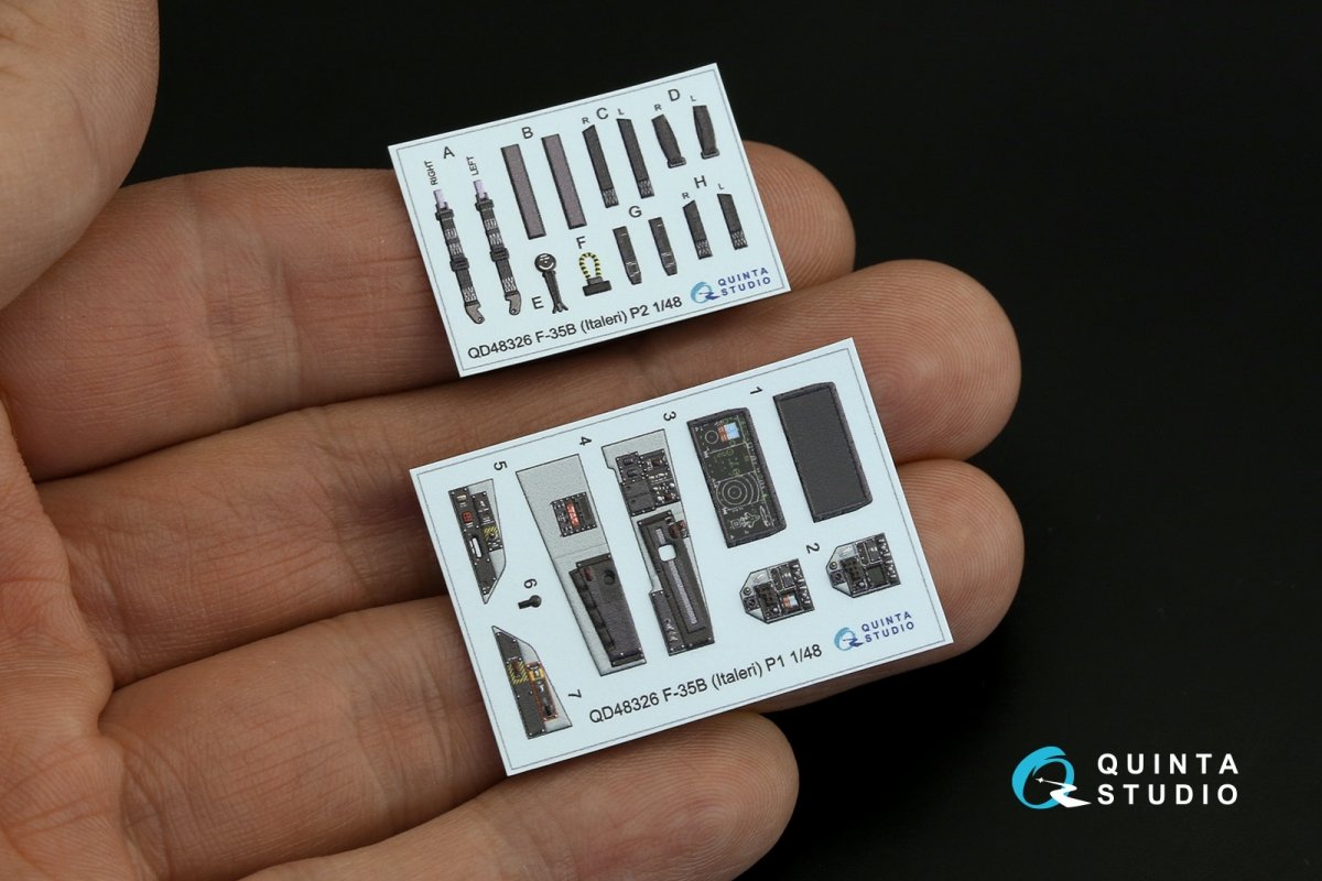 Quinta Studio QD48326 F-35B 3D-Printed &amp;amp; coloured Interior on decal paper (Italeri) 1/48 – imagen 4