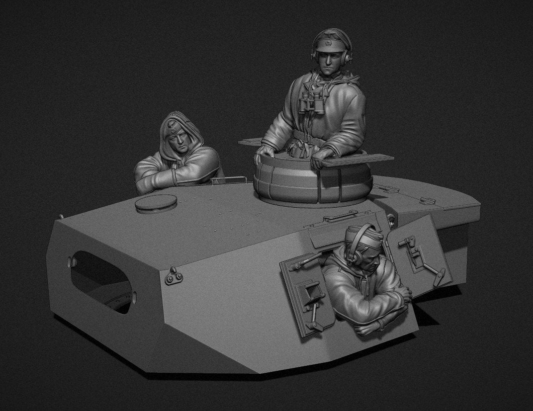 Panzer Art FI35-100 German Winter turret crew (PzIII &amp;amp; PzIV tanks) 1/35 – immagine 2