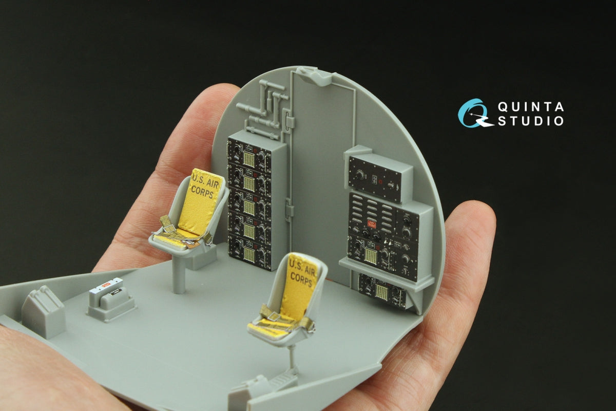 Quinta Studio QD32234 Boeing B-17E/F Radio operator&amp;#39;s compartment. 3D-Printed colored Interior on decal paper (HK models) 1/32 – image 8