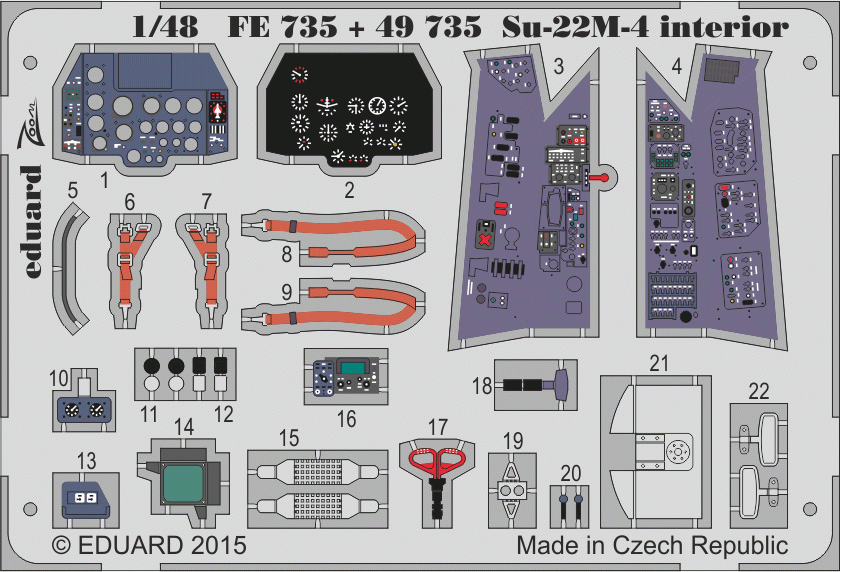 Eduard FE735 Su-22M-4 interior 1/48 SMER
