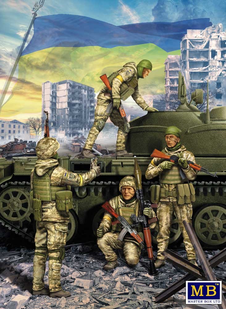 Master Box 35223, série Guerre russo-ukrainienne, maquette n° 1. Défense de Kyiv, mars 2022. Échelle 1/35
