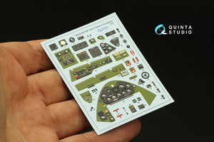 Quinta Studio QD32189 F6F-3E/N Hellcat 3D-Printed coloured Interior on decal paper (Trumpeter) 1/32 – Bild 4