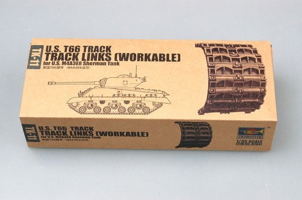 Trumpeter 02041 US T66 steel track for US M4A3E8 Sherman Tank (1/35)