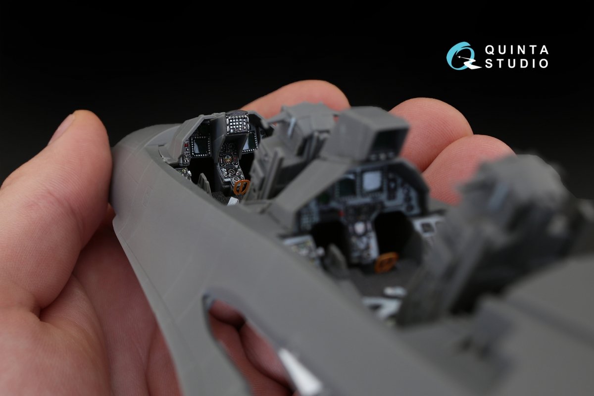 Quinta Studio QD32023 F-16D 3D-Printed &amp;amp; coloured Interior on decal paper (for Academy kit) 1/32 – immagine 5