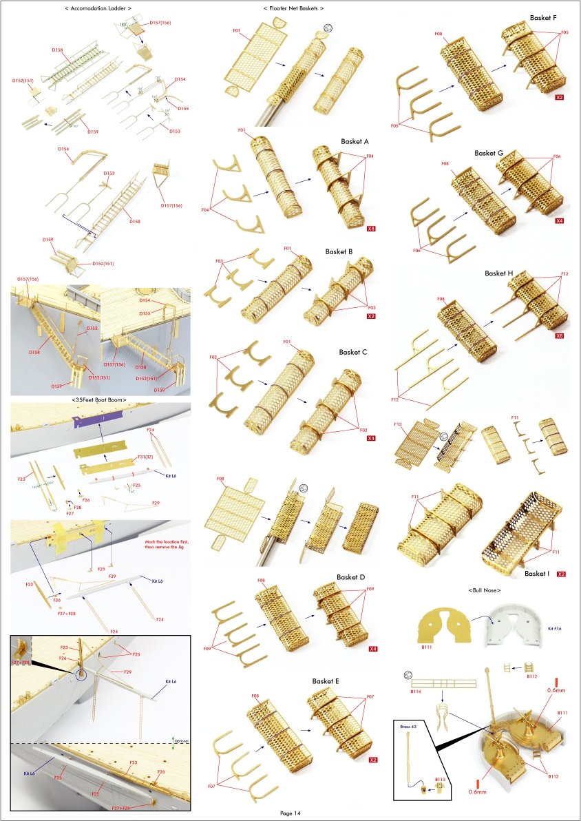 Pontos 37034FN USS BB-63 Missouri 1945 &amp;quot;Advanced&amp;quot; Detail Up Set for Hobbyboss Kit (Teak Tone wooden deck) 1/350 – immagine 21