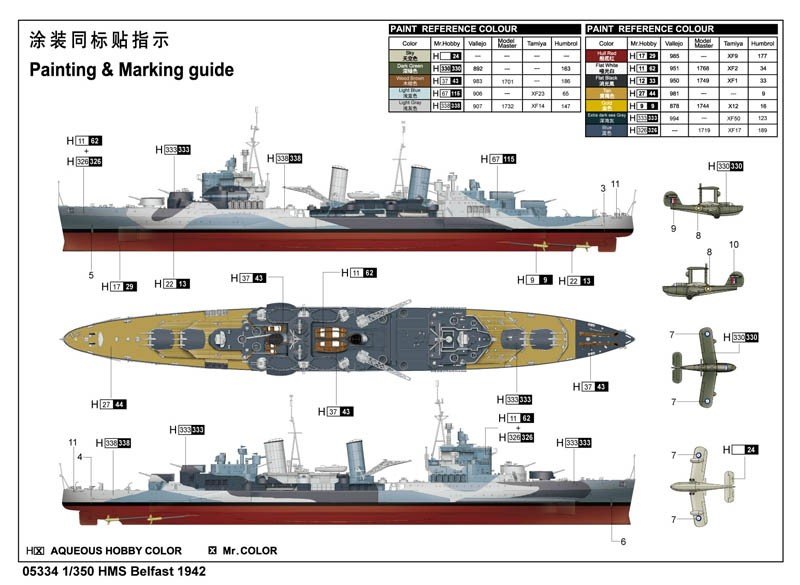 Trumpeter 05334 HMS Belfast 1942 1/350 – imagen 2