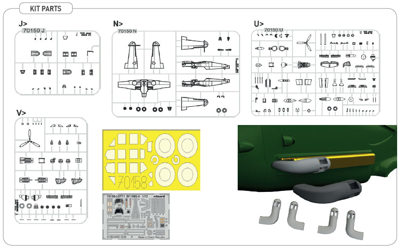 Eduard 70158 Messerschmitt Bf-109 G-5 (Profipack Edition) 1/72 – Bild 12