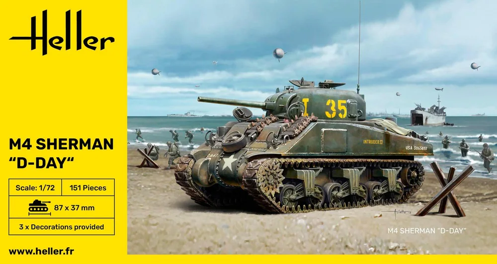Heller 79892 M4 Sherman &amp;quot;D-Day&amp;quot; 1/72