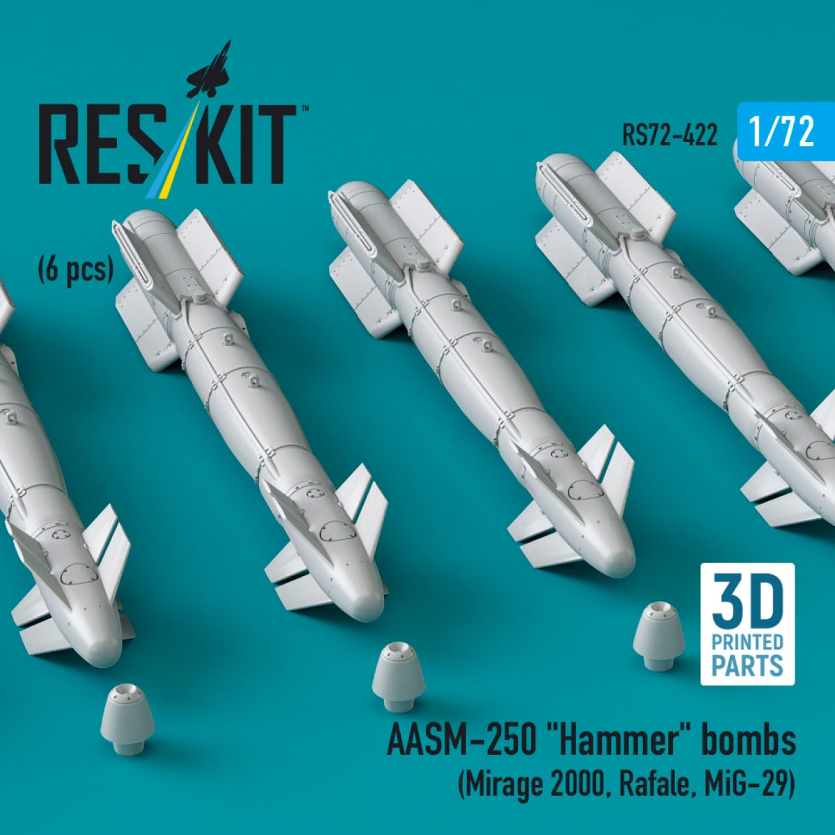 RESKIT RS72-0422 SUU-11B/A Minigun pod 7,62mm (1 pcs) (3D printed) 1/72 – immagine 2