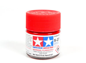 Tamiya X27 Clear Red (81527) Acrylic paint 10ml – zdjęcie 2