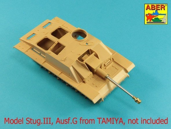 Aber 35L-058N Lufa StuK.40 L/48 7,5cm z hamulcem wylotowym do niemieckich dział pancernych StuG.III Ausf.G wersja wczesna (Trumpeter) 1/35 – immagine 3