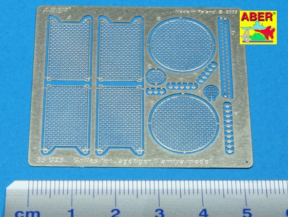 Aber 35G25 Grilles for german self proppeled gun Sd.Kfz.186 Jagdtiger 1/35 – Bild 2