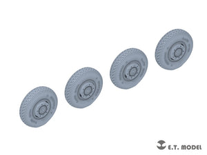 E.T. Model P35-107 WWII German Sd.Kfz.234 Large Diameter Weighted Wheels Type.7 1/35 – immagine 2
