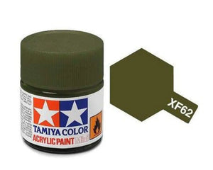 Tamiya 81762 XF62 Olive Drab Acrylic paint 10ml – immagine 2