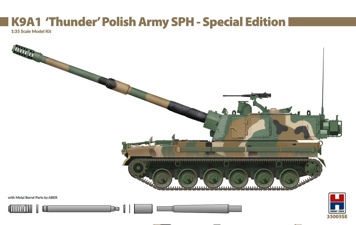 Hobby 2000 35005SE K9A1 Thunder Polish Army SPH - Special Edition (ACADEMY + CARTOGRAF + Aber barrel) 1/35