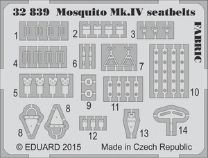Eduard 32839 Mosquito Mk. IV seatbelts FABRIC 1/32 HK Models – Bild 2
