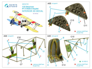 Intérieur coloré imprimé en 3D sur papier décalcomanie (ICM) Quinta Studio QD32153 Pt-17/N2S-3 Kaydet 1/32 – image 2