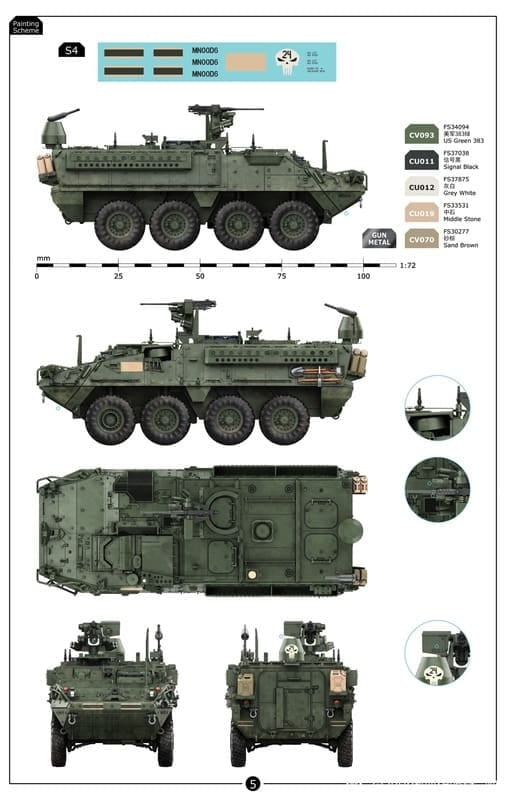 Maquette Border TK-7014 Stryker M1130 CV &amp;amp; CV-TACP 1+1 1/72 – image 5