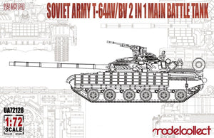 Modelcollect UA72128 Soviet Army T-64AV/BV 2 IN 1 Main Battle Tank 1/72