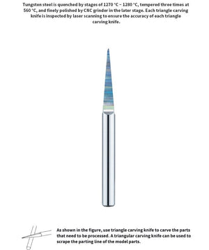 Couteau à sculpter triangulaire en acier tungstène DSPIAE TS-01 – image 2