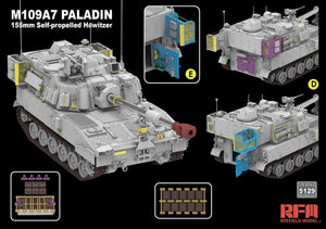 Maquette Rye Field 5129 M109A7 PALADIN Obusier automoteur de 155 mm avec chenilles fonctionnelles, échelle 1/35 – image 4