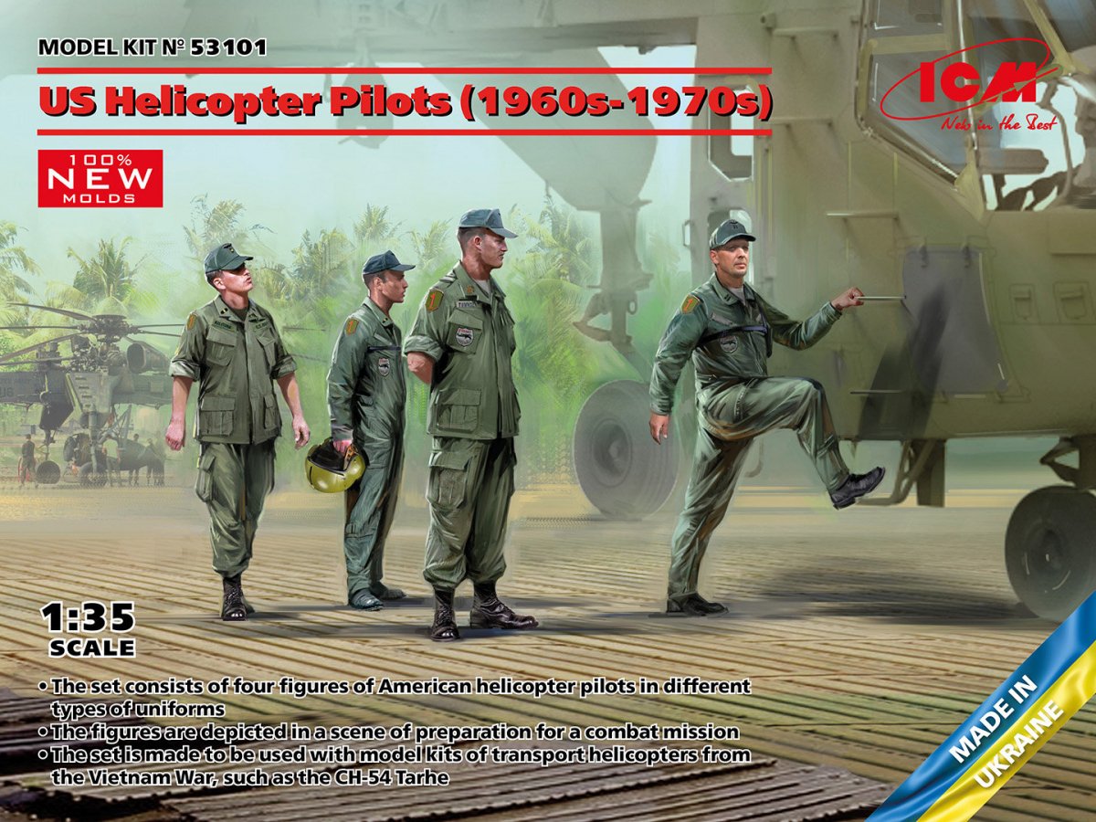 ICM 53101 Pilotes d'hélicoptères américains (années 1960-1970) 1/35 