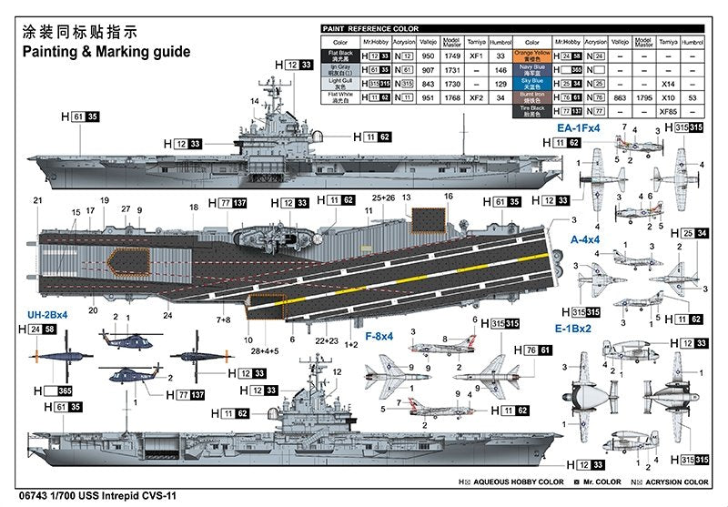 Trumpeter 06743 USS Intrepid CVS-11 1/700 – zdjęcie 6