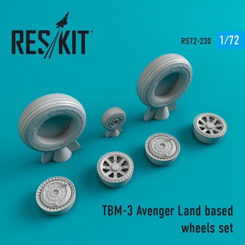 RESKIT RS72-0230 TBM-3 Avenger Jeu de roues terrestres 1/72