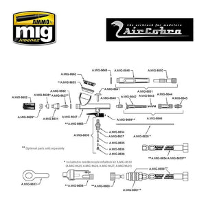 Ammo of Mig 8625 AIRCOBRA AIRBRUSH Areograf dysza 0,3mm – Bild 4