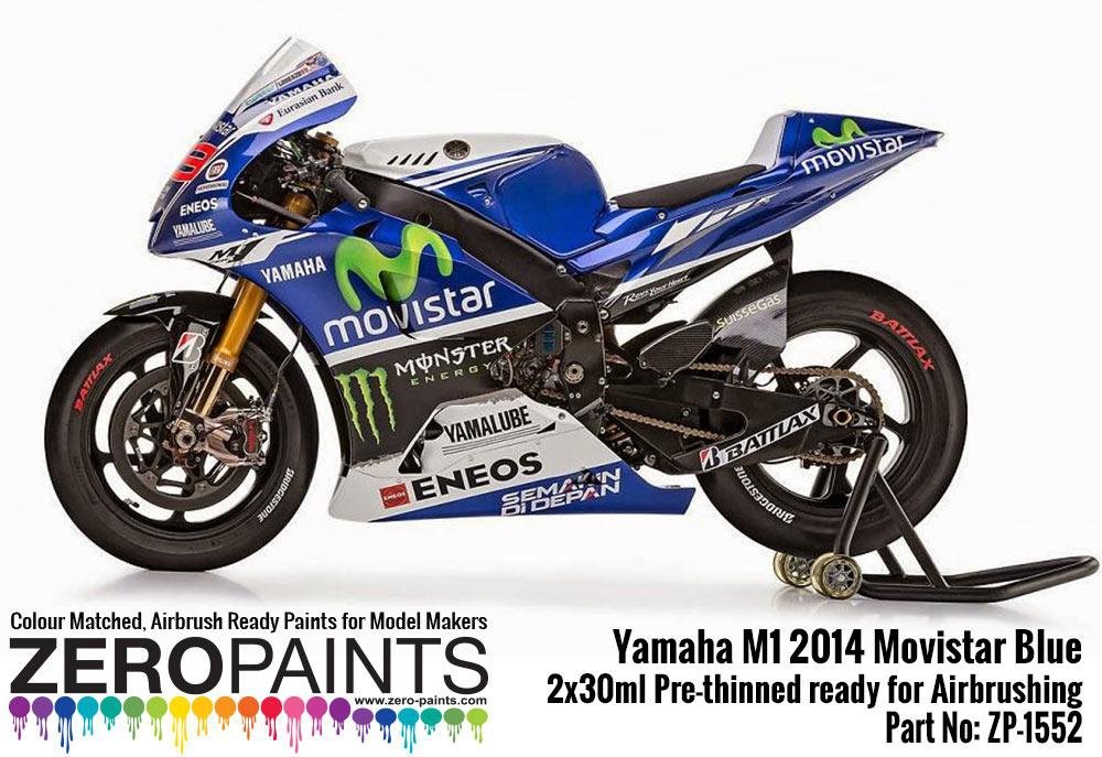 Zero Paints ZP-1552 Yamaha M1 2014 Movistar Blue Paint Set 2x30ml – Bild 3