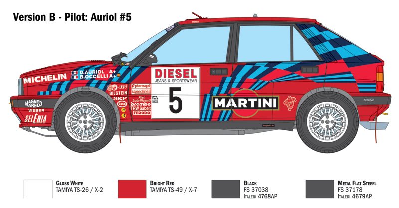 Italeri 4712 Lancia Delta HF Integrale Sanremo 1989 1/12 – imagen 9