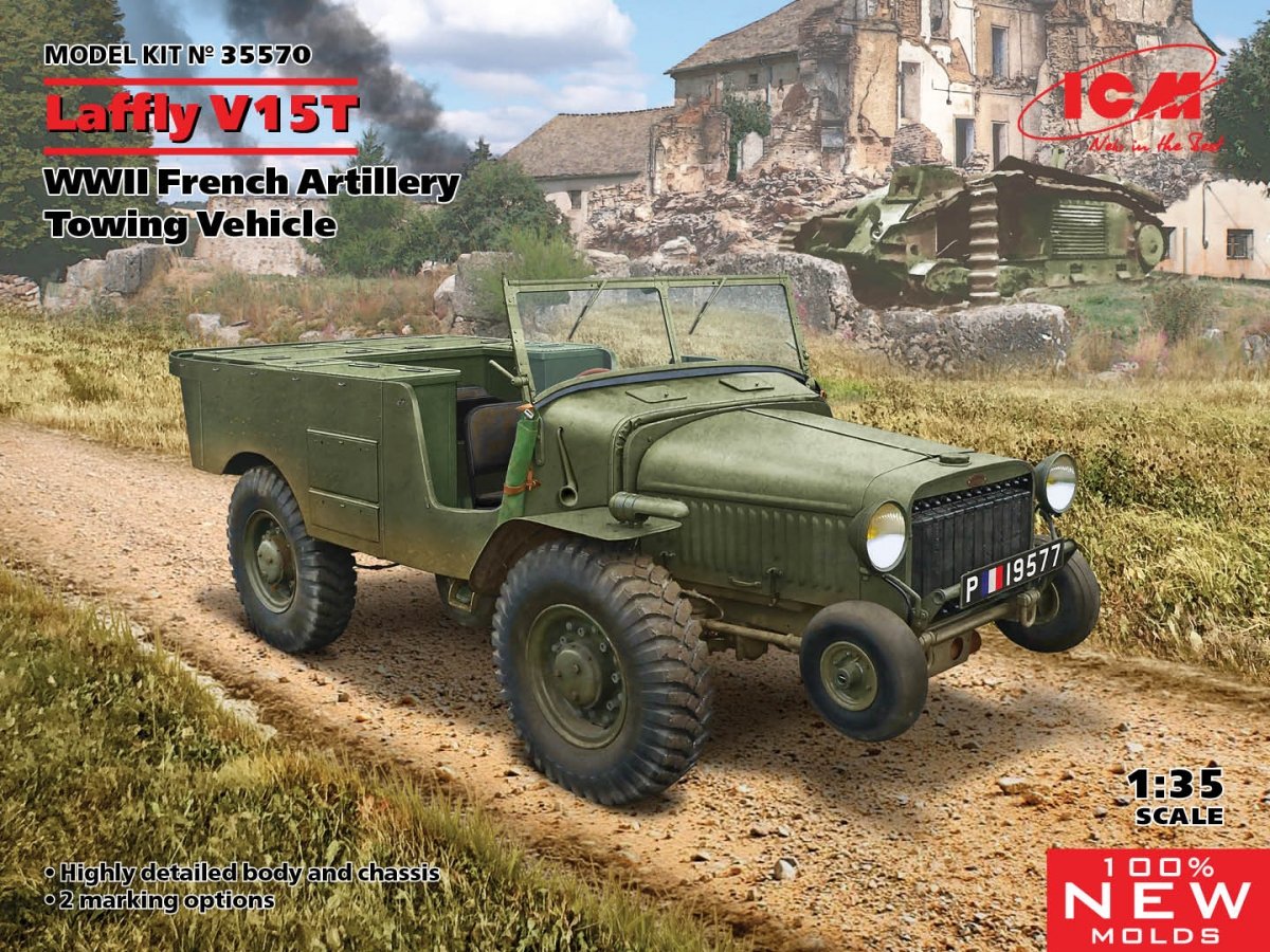 ICM 35570 Laffly V15T Véhicule de remorquage d'artillerie français de la Seconde Guerre mondiale 1/35
