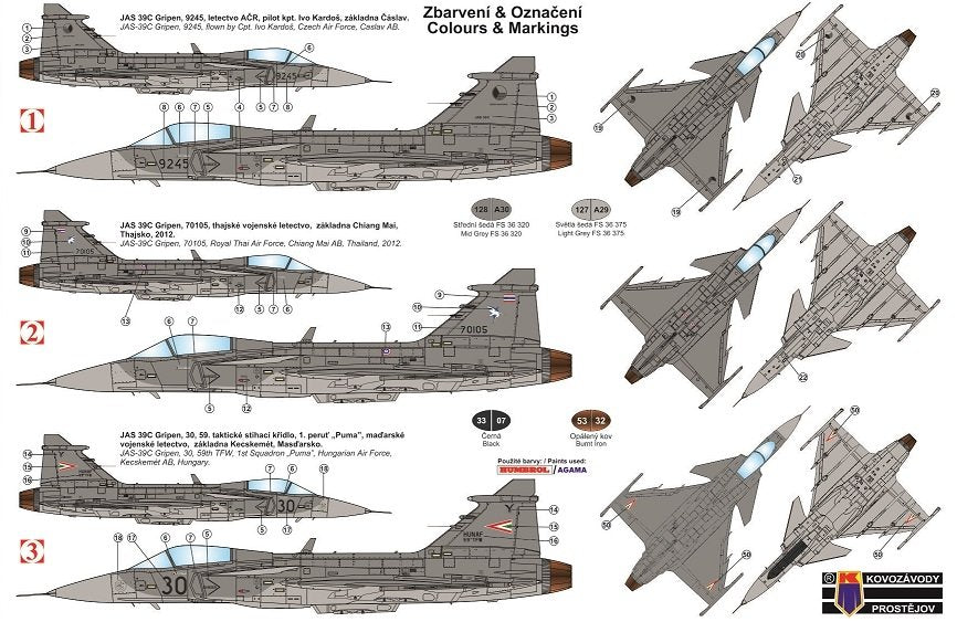 Kovozavody Prostejov KPM0161 JAS-39 Gripen 1/72 – Bild 2