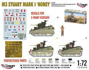 Mirage Hobby 720006 M3 Stuart Mk.I Honey Light Tank 1/72 – zdjęcie 5