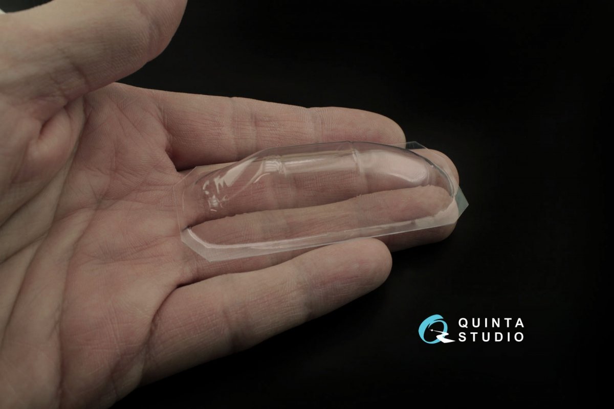 Verrière transparente thermoformée Quinta Studio QC32001 Yak-3, position ouverte et fermée (pour kit Special Hobby) 1/32 – image 3