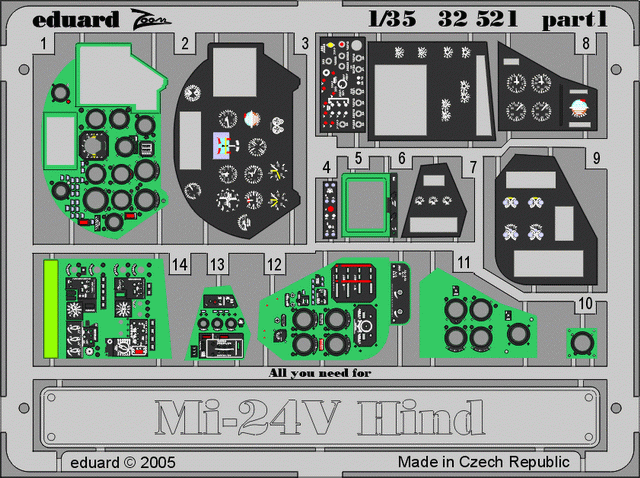 Eduard 32521 Mi-24V Hind intérieur 1/35 TRUMPETER – image 3