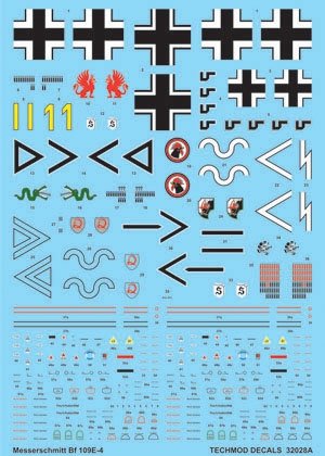 Techmod 32028 - Messerschmitt Bf 109E-4 1/32