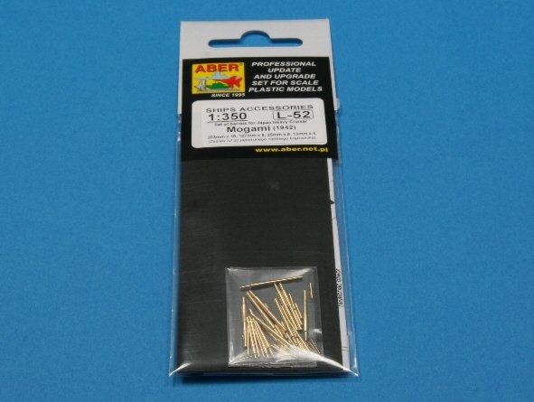 Aber 350L-52 Set of barrels 203mm x 10, 127mm x 8, 25mm x 8, 13mm x 4 for Japan Heavy Cruiser Mogami (1942) 1/350 – imagen 3