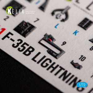 KELIK K72141 F-35B - interior 3D decals for Tamiya kit 1/72 – zdjęcie 5