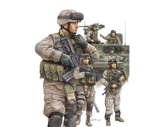 Trumpeter 00424 Modern U.S. Army Armor Crewman / Infantry 1/35